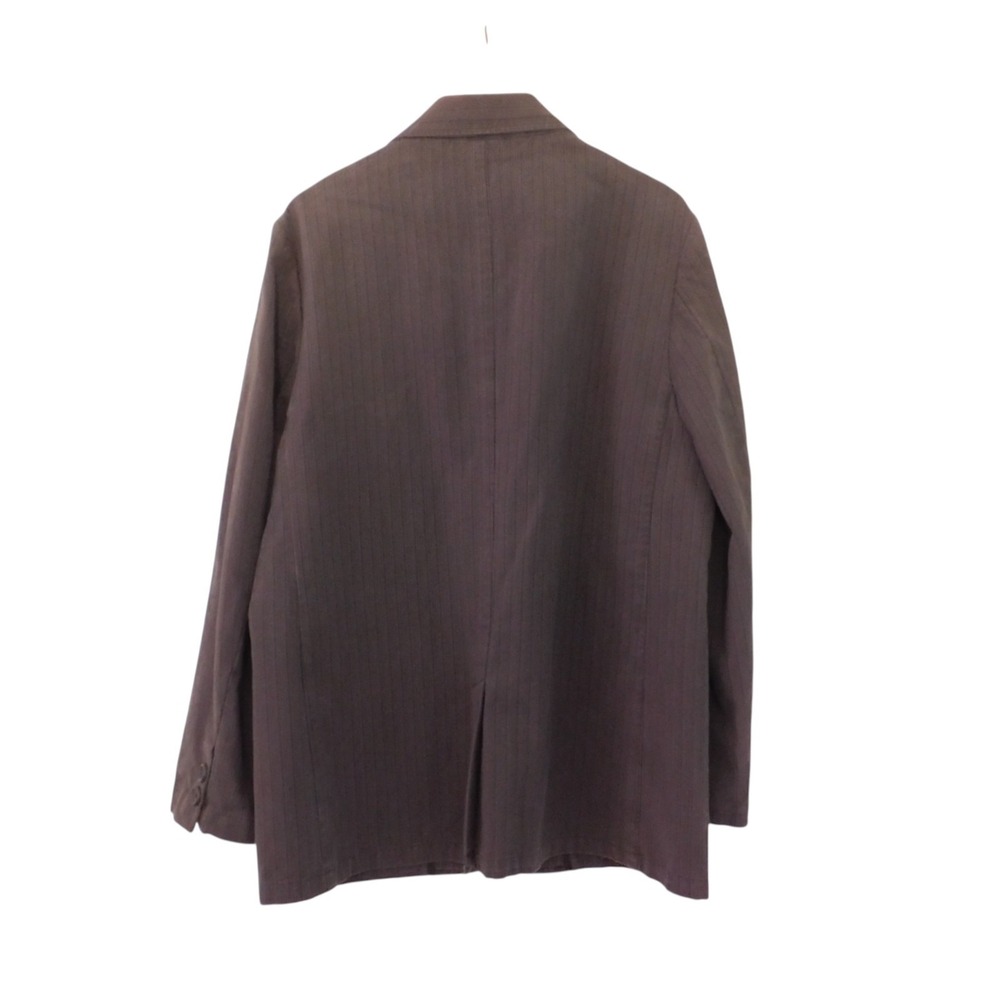 Mossimo Men's Brown Pinstripe Blazer Jacket Size L 100% Cotton Casual Sport Coat - Picture 5 of 6